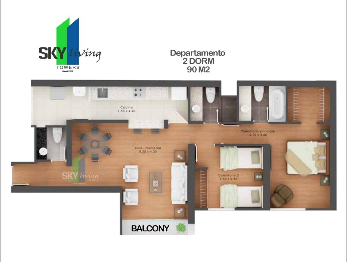Skyliving Towers Apartments - Peru Lima Eksteriør bilde